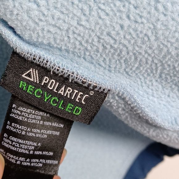 The North Face Womens denali Polartec jacket medium Ice Blue Navy Full Zip - Picture 7 of 14